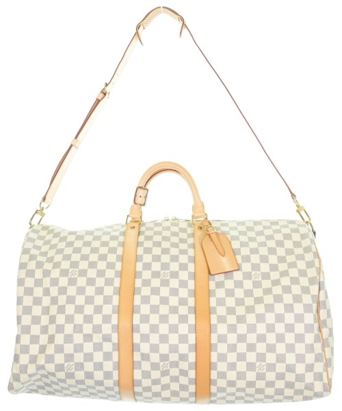 LOUIS VUITTON ルイヴィトンボストンバッグ レディース - 象牙色x紺(総柄)【中古】【古着】