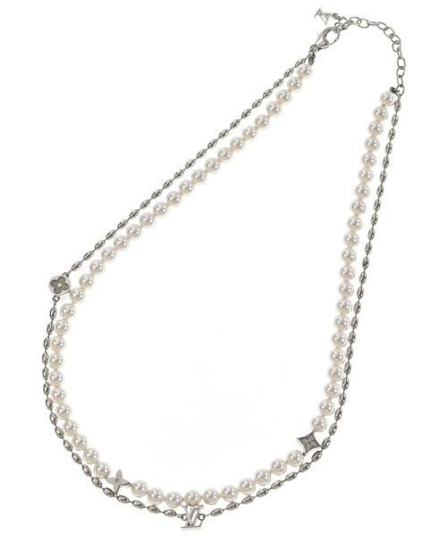 LOUIS VUITTON ルイヴィトンネックレス レディース - 白xシルバー【中古】【古着】｜RAGTAG（ブランド古着のラグタグ）