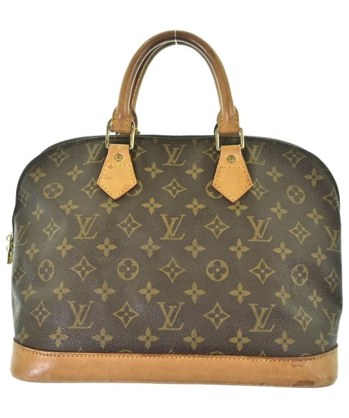 LOUIS VUITTON ルイヴィトンハンドバッグ レディース - 茶xベージュ(総柄)【中古】【古着】