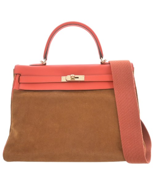 HERMES エルメス ハンドバッグ レディース 35 茶xオレンジ 【中古】【古着】 792,000円