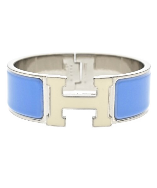 HERMES エルメス ブレスレット・バングル レディース GM 青xシルバー 【中古】【古着】
