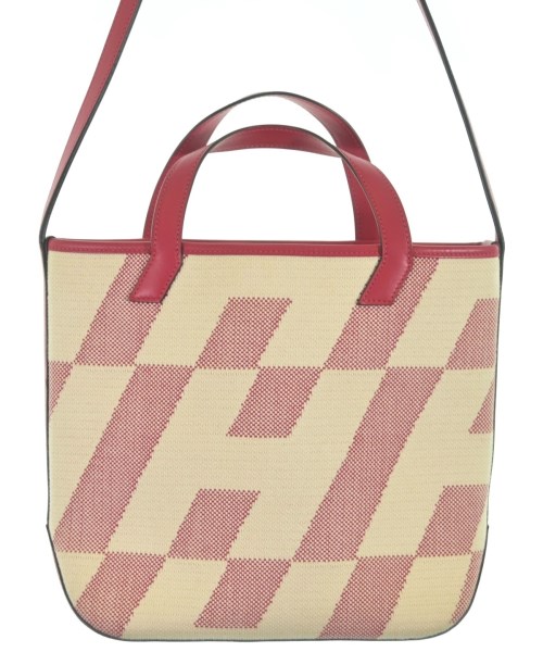 HERMES エルメストートバッグ レディース PM アイボリーx赤【中古】【古着】