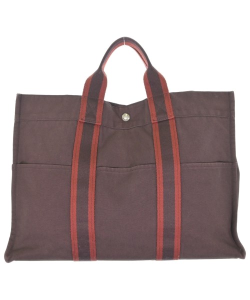 HERMES エルメス トートバッグ レディース MM 茶xエンジ 【中古】【古着】