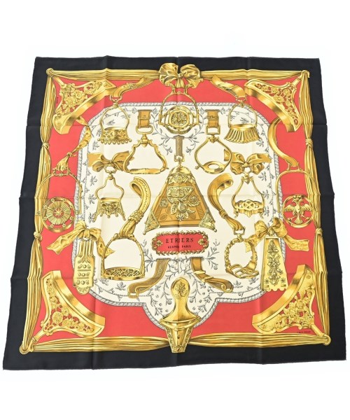 HERMES エルメスバンダナ・スカーフ レディース - 赤x紺x白等(総柄)【中古】【古着】
