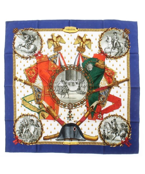 HERMES エルメスバンダナ・スカーフ レディース 90 青【中古】【古着】