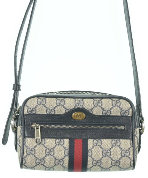 GUCCI グッチ ショルダーバッグ レディース - ベージュx紺 【中古】【古着】