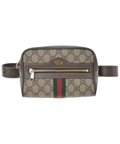 GUCCI グッチ バッグ（その他） レディース - グレーベージュx茶(総柄) 【中古】【古着】