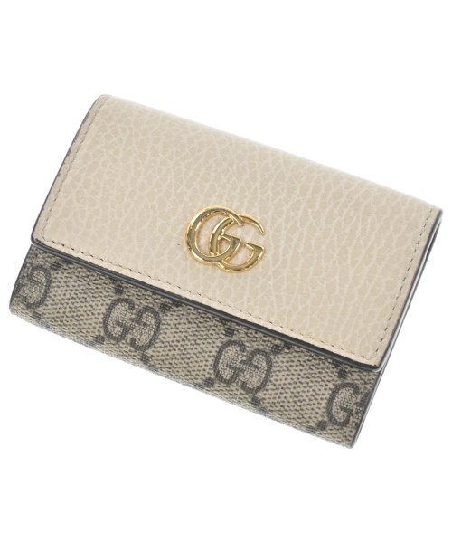 GUCCI グッチ キーケース・キーホルダー レディース - グレーベージュ(総柄) 【中古】【古着】
