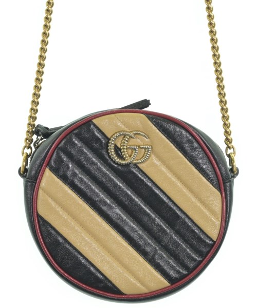 GUCCI グッチ ショルダーバッグ レディース - 黒xベージュx等 【中古】【古着】