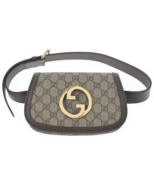 GUCCI グッチ バッグ（その他） レディース - ベージュx茶(総柄) 【中古】【古着】