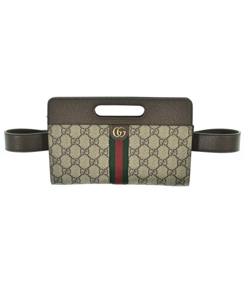 GUCCI グッチ御徒面子（余分の物） レディース - ベージュx茶等(総柄)【中古】【古着】