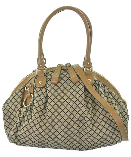 GUCCI グッチ ハンドバッグ レディース - ベージュx黒 【中古】【古着】