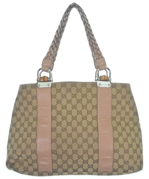 GUCCI グッチ トートバッグ レディース - 茶系xピンク系(総柄) 【中古】【古着】 28,470円