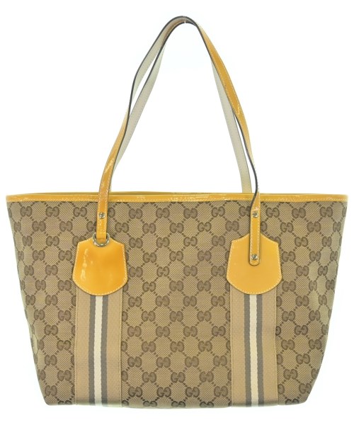 GUCCI グッチ トートバッグ レディース - 茶x黄(総柄) 【中古】【古着】 32,370円