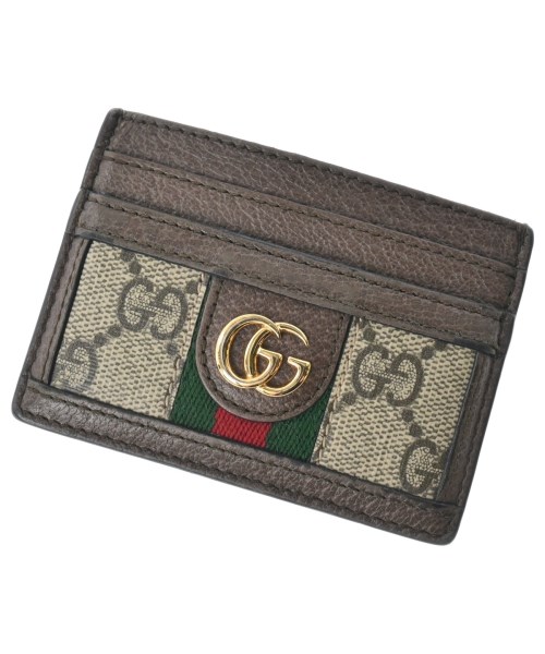 GUCCI グッチ カードケース レディース - 茶xグレー系等 【中古】【古着】