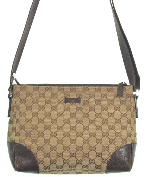GUCCI グッチショルダーバッグ レディース - ベージュx茶(総柄)【中古】【古着】