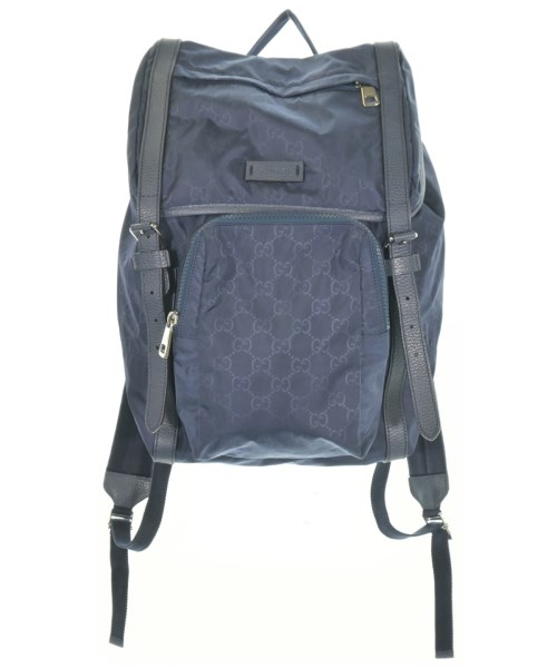 GUCCI グッチバックパック・リュック レディース - 紺(総柄)【中古】【古着】