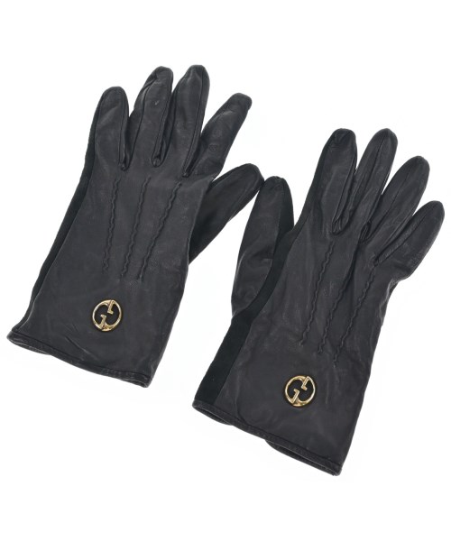 GUCCI グッチ 手袋 レディース 7.5 黒 【中古】【古着】