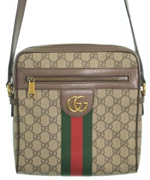 GUCCI グッチショルダーバッグ レディース - ベージュx茶等【中古】【古着】