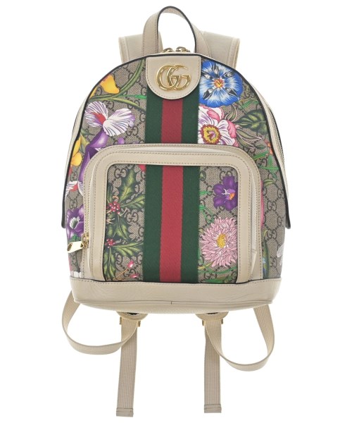 GUCCI グッチバックパック・リュック レディース - グレーベージュ等(花柄)【中古】【古着】｜RAGTAG（ブランド古着のラグタグ）