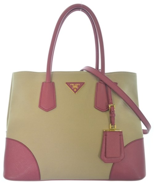 PRADA プラダ トートバッグ レディース - ベージュxピンク 【中古】【古着】