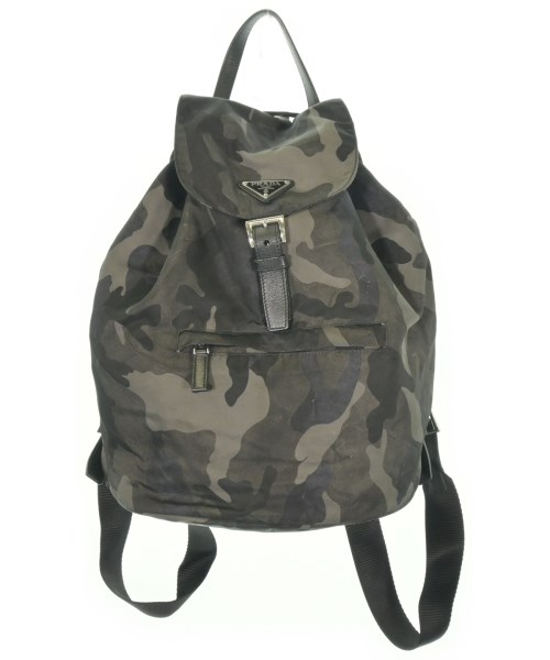 PRADA プラダ バックパック・リュック レディース - カーキx黒(迷彩) 【中古】【古着】