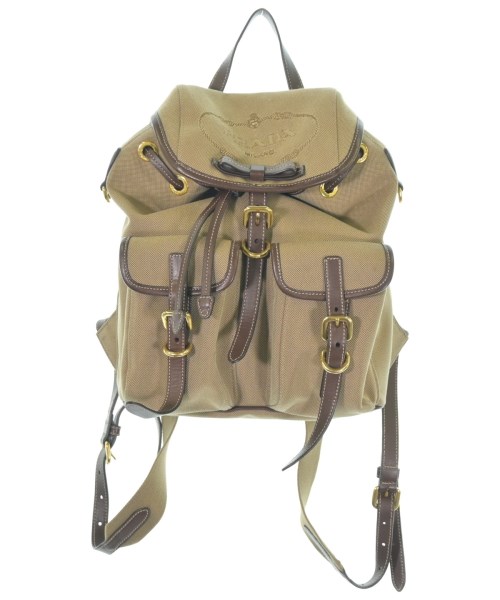 PRADA プラダバックパック・リュック レディース - ベージュ【中古】【古着】