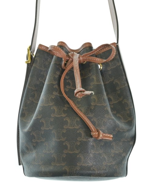CELINE セリーヌ ショルダーバッグ レディース - 黒x茶(総柄) 【中古】【古着】