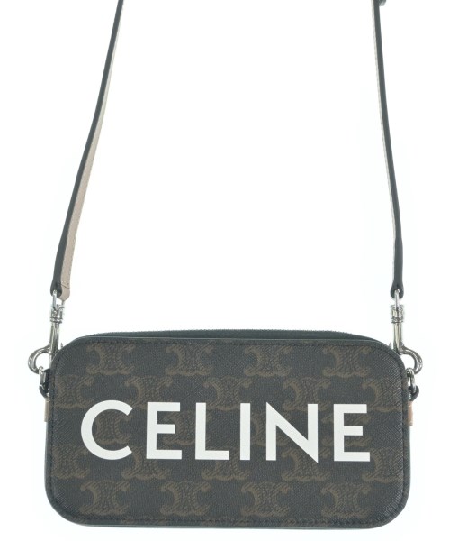 CELINE セリーヌショルダーバッグ レディース - 黒x茶(総柄)【中古】【古着】