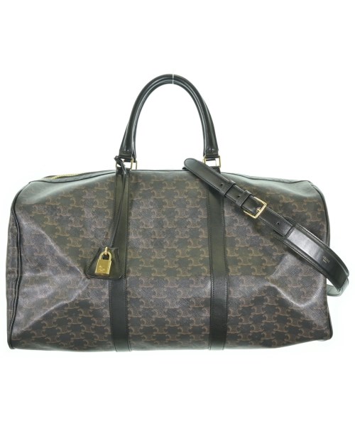 CELINE セリーヌボストンバッグ レディース - 黒x茶(総柄)【中古】【古着】