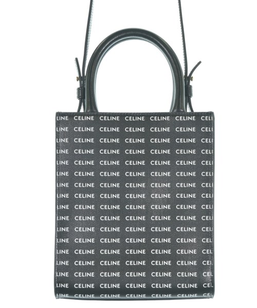 CELINE セリーヌショルダーバッグ レディース - 黒x白(総柄)【中古】【古着】