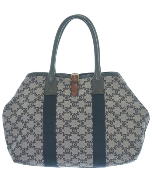 CELINE セリーヌ トートバッグ レディース - グレーx紺(総柄) 【中古】【古着】
