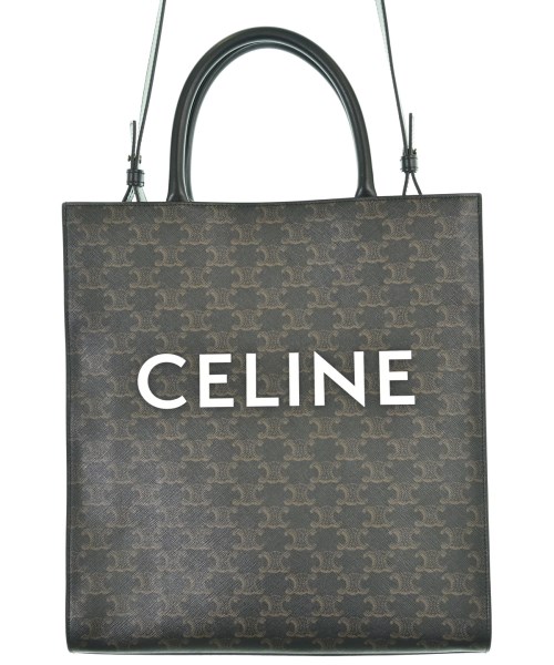 CELINE セリーヌ トートバッグ レディース - 黒x茶(総柄) 【中古】【古着】