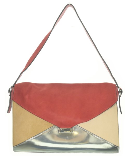 CELINE セリーヌショルダーバッグ レディース - 赤xしろがね色xベージュ【中古】【古着】