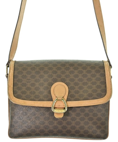 CELINE セリーヌショルダーバッグ レディース - 茶xベージュ(総柄)【中古】【古着】