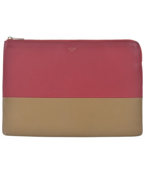 CELINE セリーヌクラッチバッグ レディース - 赤xベージュ【中古】【古着】