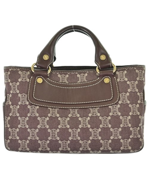 CELINE セリーヌトートバッグ レディース - 茶x白(総柄)【中古】【古着】