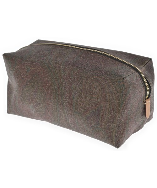 ETRO エトロ クラッチバッグ レディース - 茶系x緑(総柄) 【中古】【古着】