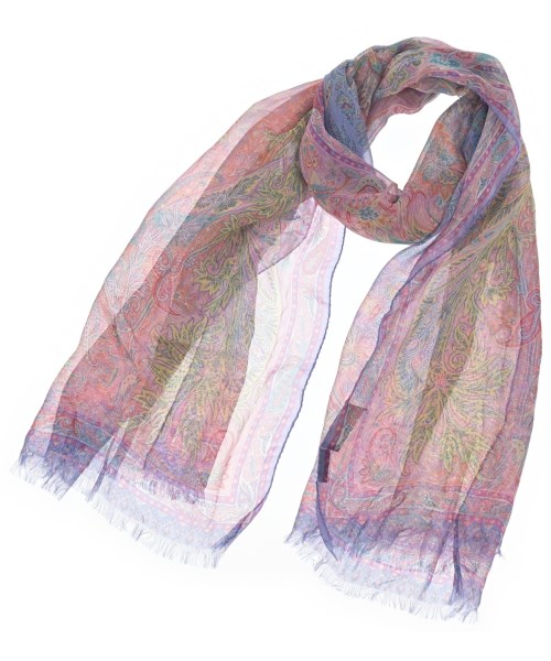 ETRO エトロバンダナ・スカーフ レディース - さくら色x紫xオレンジ色等(総柄)【中古】【古着】