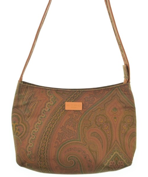 ETRO エトロハンドバッグ レディース - ベージュ系xオレンジ色系x緑系(総柄)【中古】【古着】