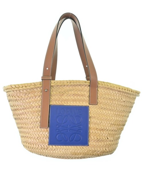 LOEWE ロエベかご御徒面子 レディース - ベージュx茶【中古】【古着】