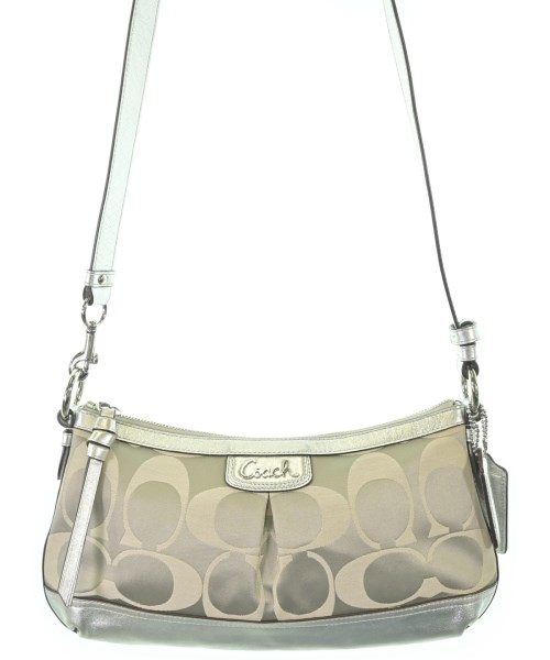 COACH コーチショルダーバッグ レディース - 薄墨色xベージュ(総柄)【中古】【古着】