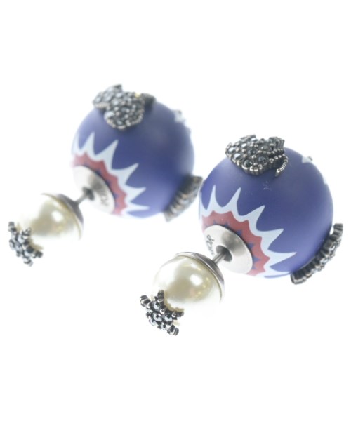 Christian Dior クリスチャンディオール ピアス レディース - 青x赤x白 【中古】【古着】