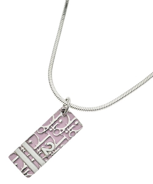 Christian Dior クリスチャンディオール ネックレス レディース - ピンクxシルバー 【中古】【古着】