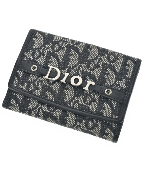 Christian Dior クリスチャンディオール 財布・コインケース レディース - グレーx黒(総柄) 【中古】【古着】