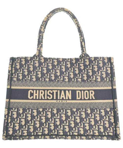 Christian Dior クリスチャンディオールトートバッグ レディース - 紺xベージュ【中古】【古着】