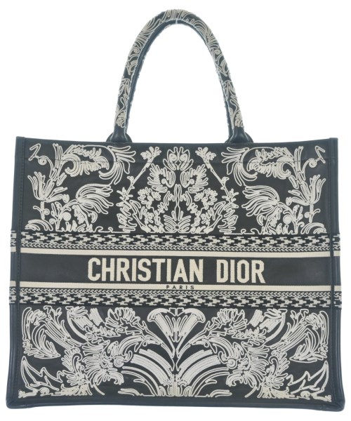 Christian Dior クリスチャンディオールトートバッグ レディース - 黒x白(総柄)【中古】【古着】