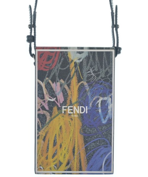FENDI フェンディ ショルダーバッグ レディース - 黒x青x黄等(総柄) 【中古】【古着】