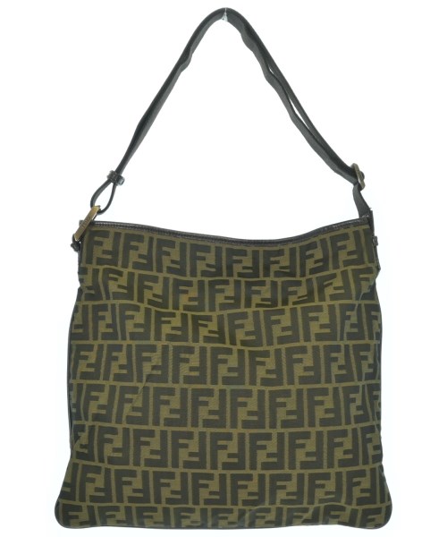 FENDI フェンディショルダーバッグ レディース - ベージュx茶【中古】【古着】