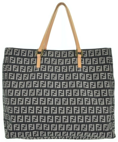 FENDI フェンディ トートバッグ レディース - 黒xグレー系(総柄) 【中古】【古着】